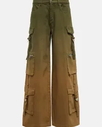 Dion Lee Pantaloni cargo in cotone a vita alta Multicolore