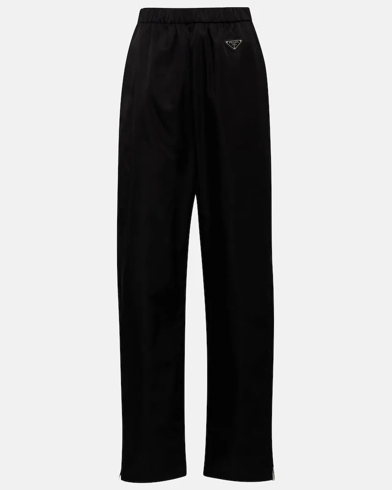 Prada Pantaloni sportivi in nylon Nero