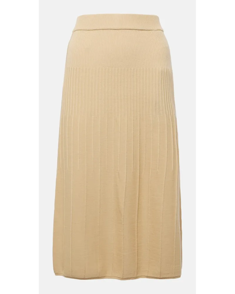 Joseph Gonna midi in maglia di lana a coste Giallo