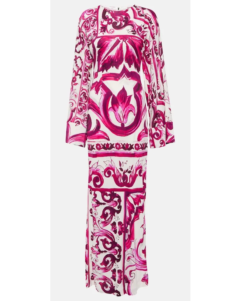 Dolce & Gabbana Abito lungo con stampa Multicolore