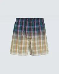 Maison Margiela Shorts in cotone a quadri Multicolore