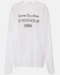 Acne Studios Top oversize in misto cotone Bianco