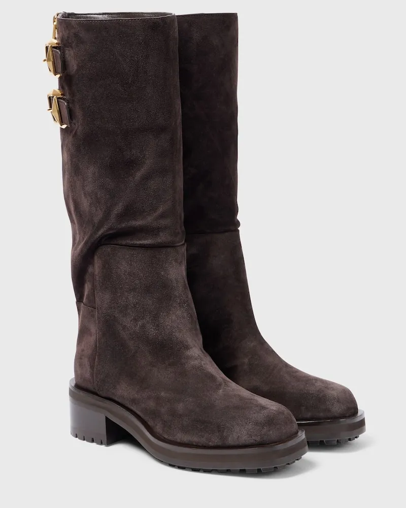 Jimmy Choo Stivali Brooklyn Kb 50 in suede Marrone