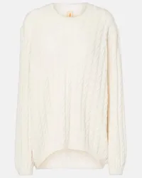 Jardin des Orangers Pullover in lana e cashmere a trecce Bianco