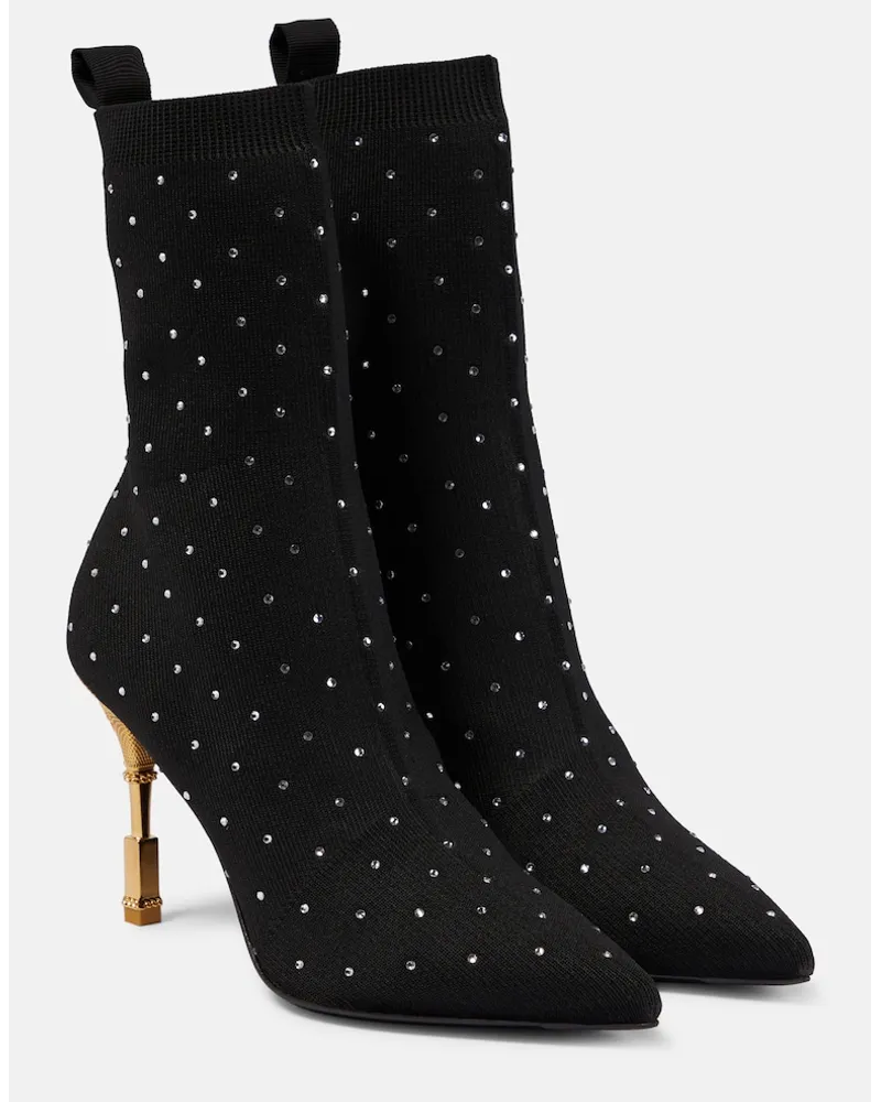 Balmain Stivaletti Moneta con decorazione Nero
