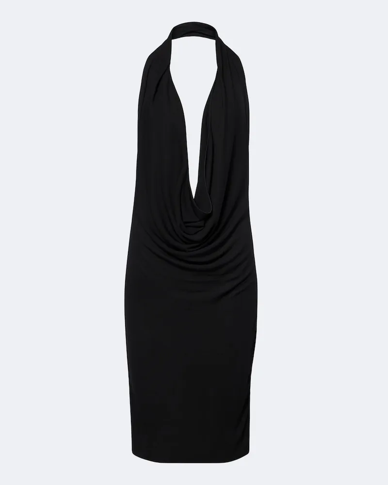 Gucci Abito corto in jersey crêpe Nero