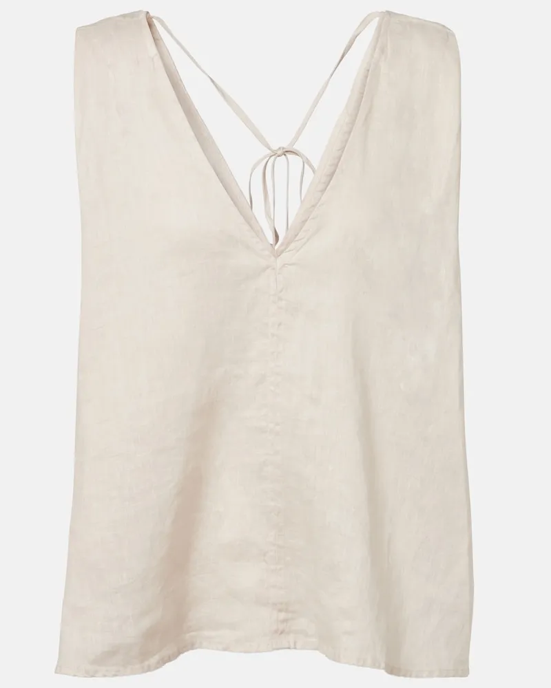 Velvet Top Renna in lino Beige