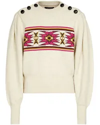 Isabel Marant Pullover Erwina in jacquard Neutro