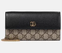Gucci Clutch portafoglio GG Marmont in pelle Nero