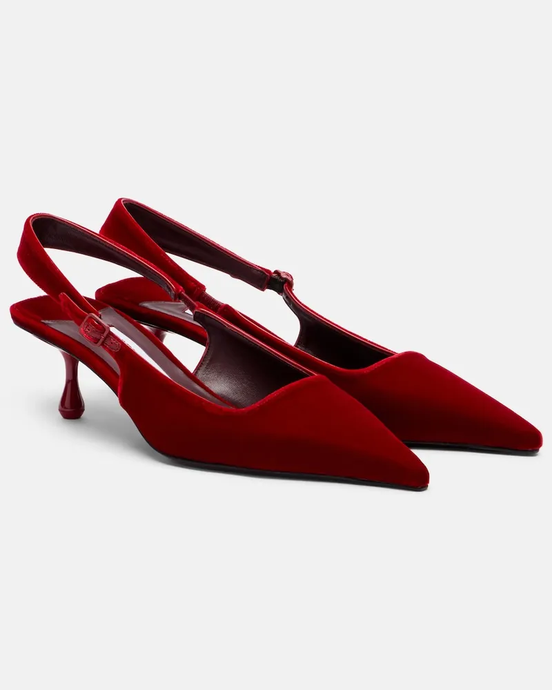 Jimmy Choo Pumps slingback Amel in velluto Rosso