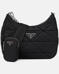 Prada Borsa a spalla in Re-Nylon Nero