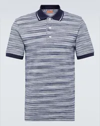 Missoni Polo in cotone a righe Blu