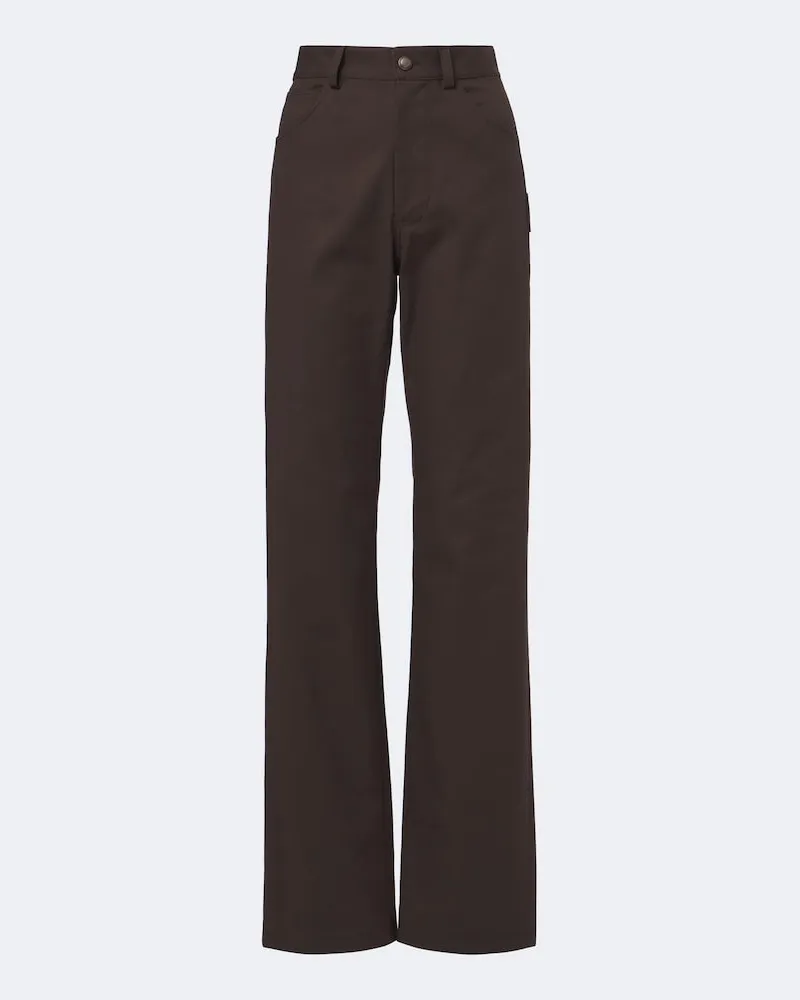 Altuzarra Pantaloni regular Mills in cotone Marrone