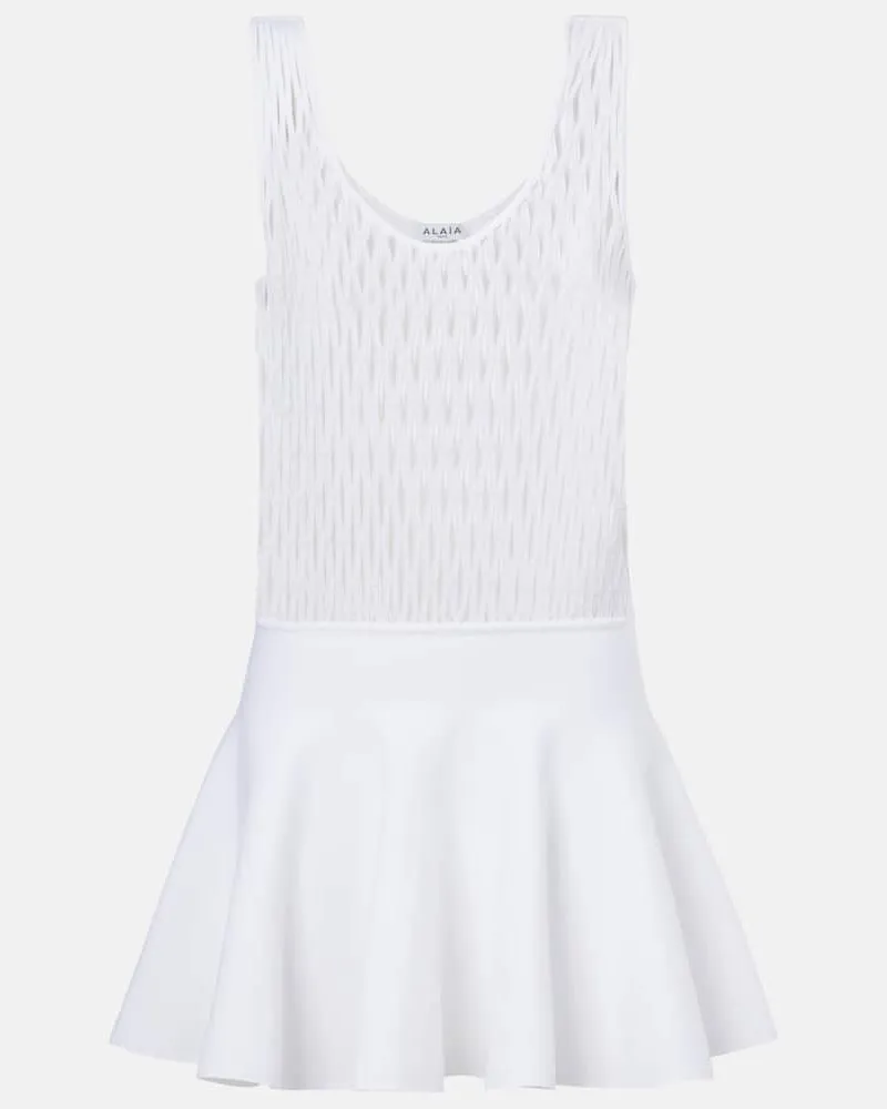 Alaïa AlaÃ¯a Abito corto a pieghe Bianco
