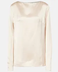 Totême Top in raso Beige