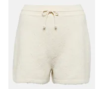 Shorts in cashmere a vita alta