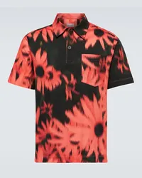 Dries van Noten Polo in cotone con stampa Multicolore