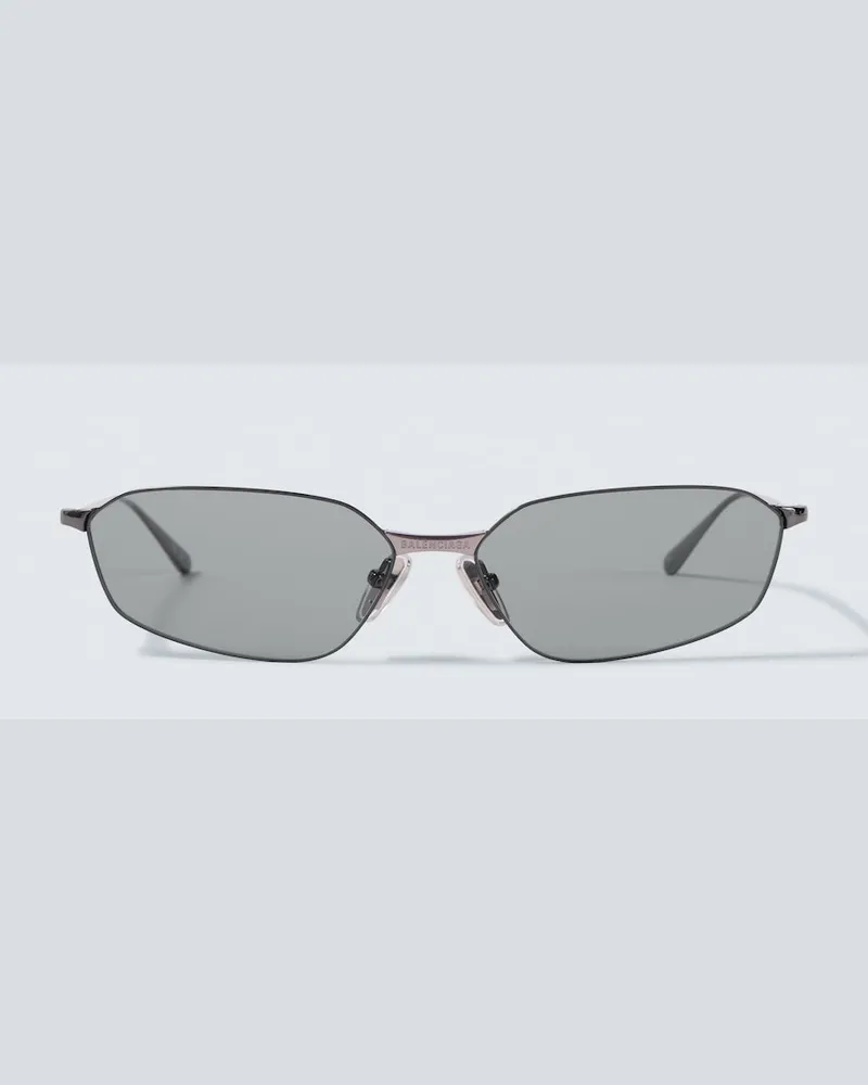 Balenciaga Occhiali da sole Invisible 2.0 rettangolari Blu