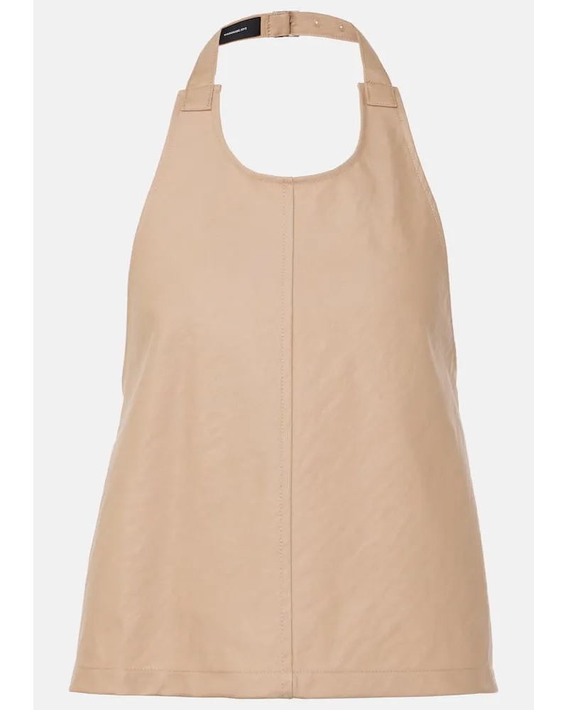 WARDROBE.NYC Top in drill di misto cotone Beige