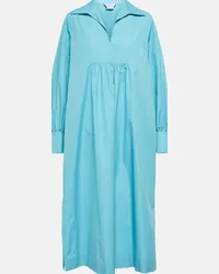 Max Mara Abito midi Nupar in popeline di cotone Blu