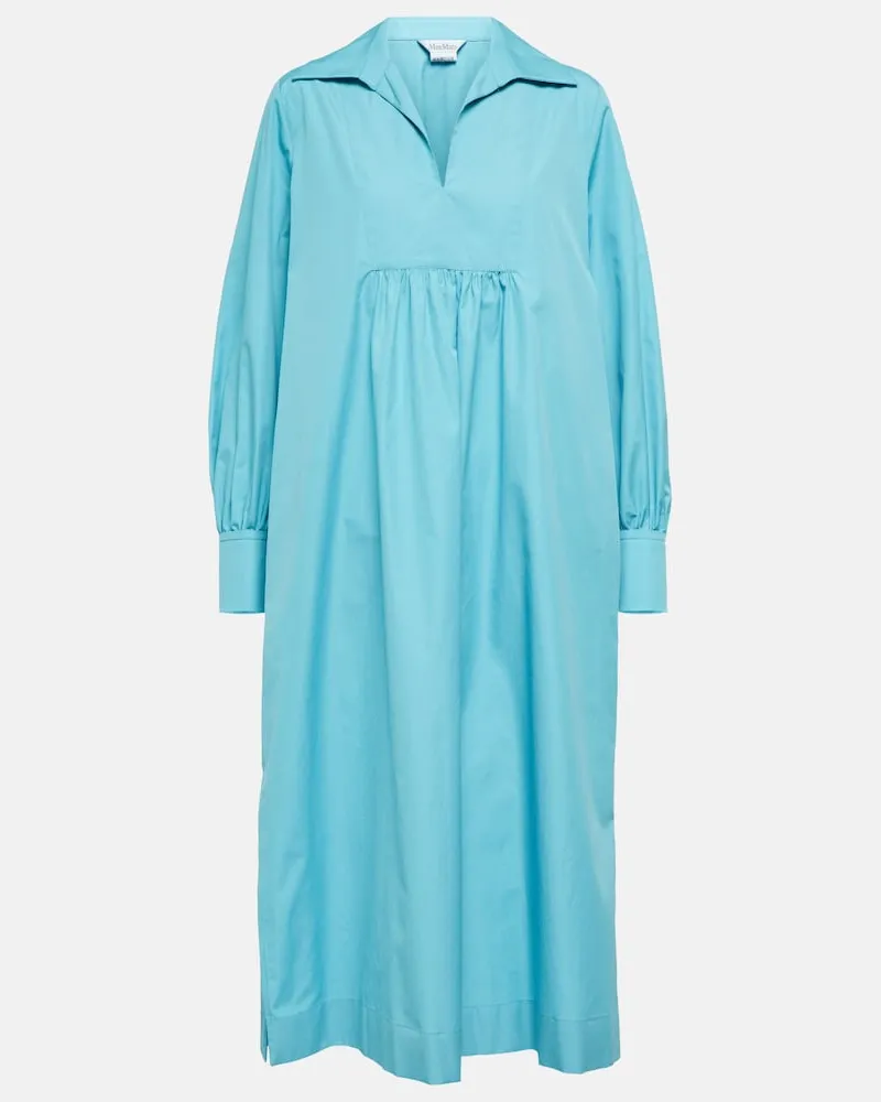 Max Mara Abito midi Nupar in popeline di cotone Blu