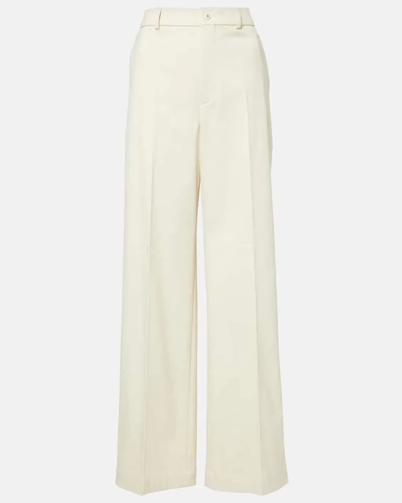 Moncler Pantaloni a gamba larga in cotone Nero