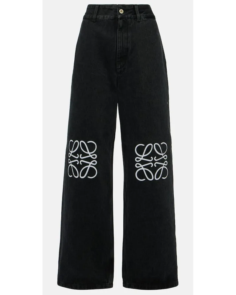 Loewe Jeans a gamba larga Anagram Nero