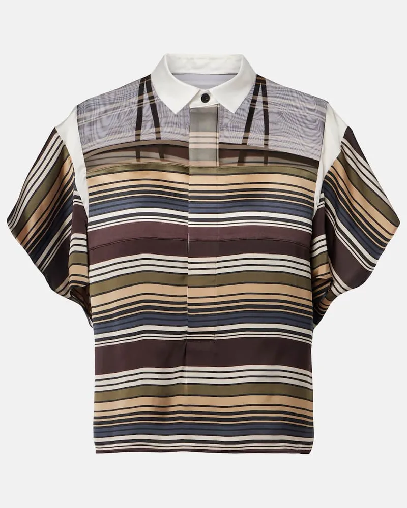 Sacai Top a righe Multicolore