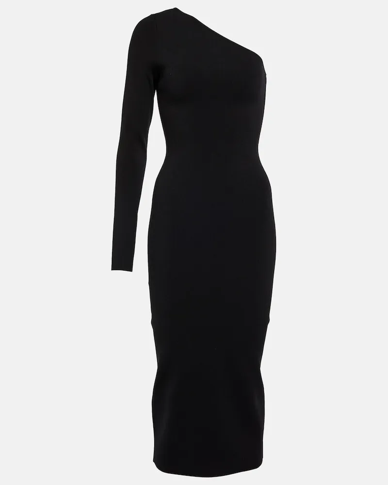 Victoria Beckham Abito midi monospalla VB Body Nero