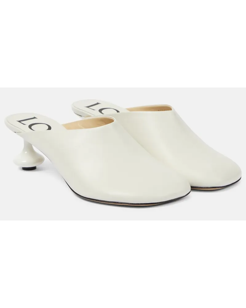 Loewe Mules Toy in pelle Bianco