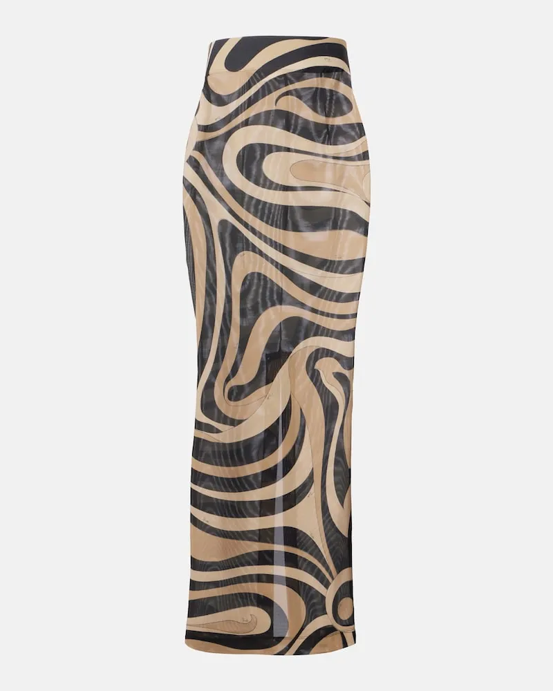 Emilio Pucci Gonna lunga Marmo in tulle Beige