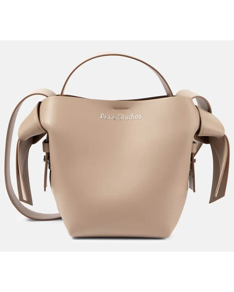 Acne Studios Borsa a spalla Musubi Mini in pelle Beige