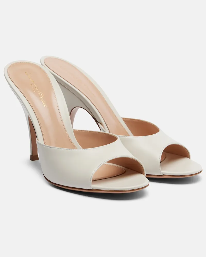 Gianvito Rossi Mules Sofia in pelle Bianco