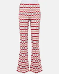 Missoni Pantaloni flared a vita alta a zig-zag Multicolore