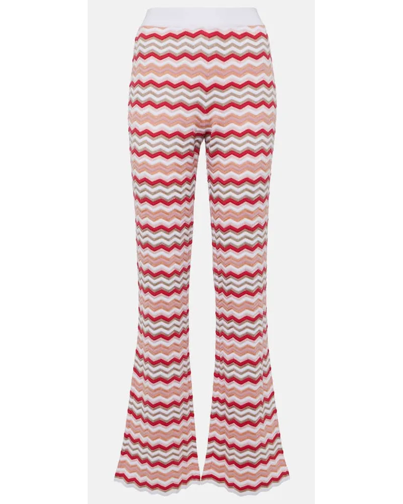 Missoni Pantaloni flared a vita alta a zig-zag Multicolore