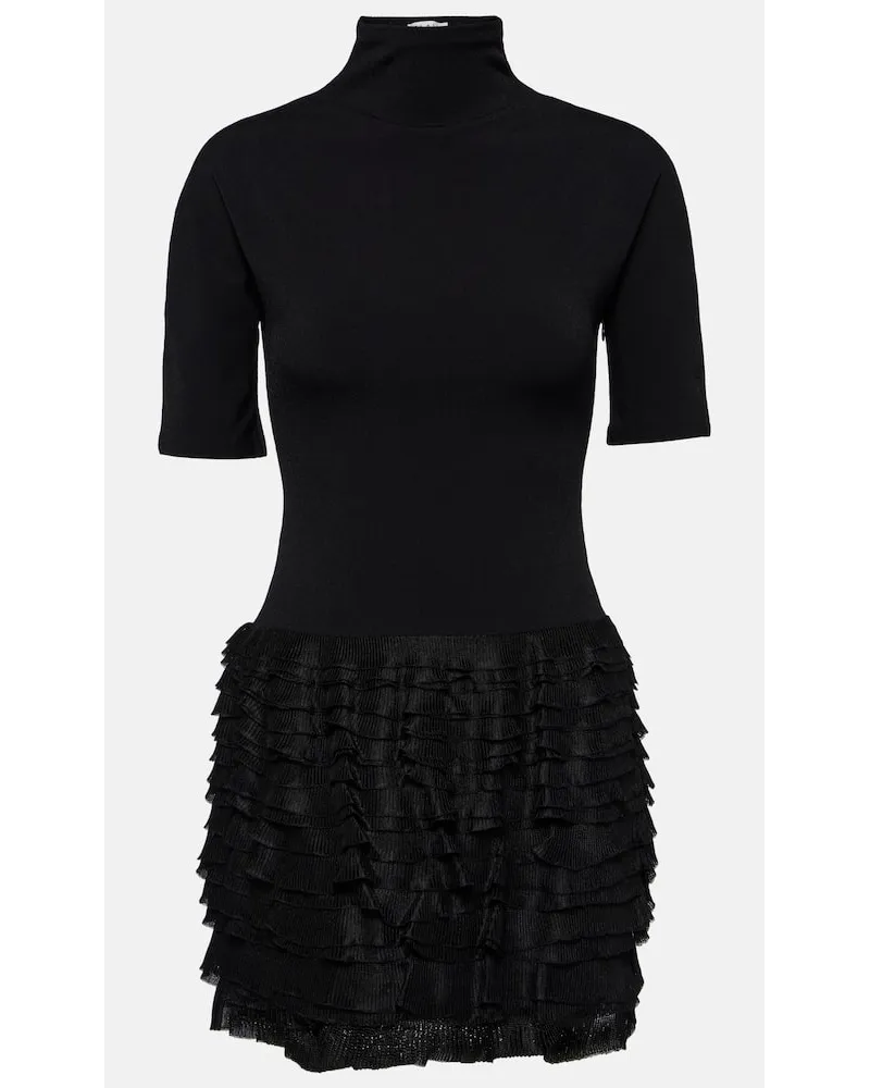 Alaïa AlaÃ¯a Miniabito in jersey Nero