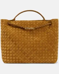 Bottega Veneta Borsa a spalla Andiamo Large in suede Marrone