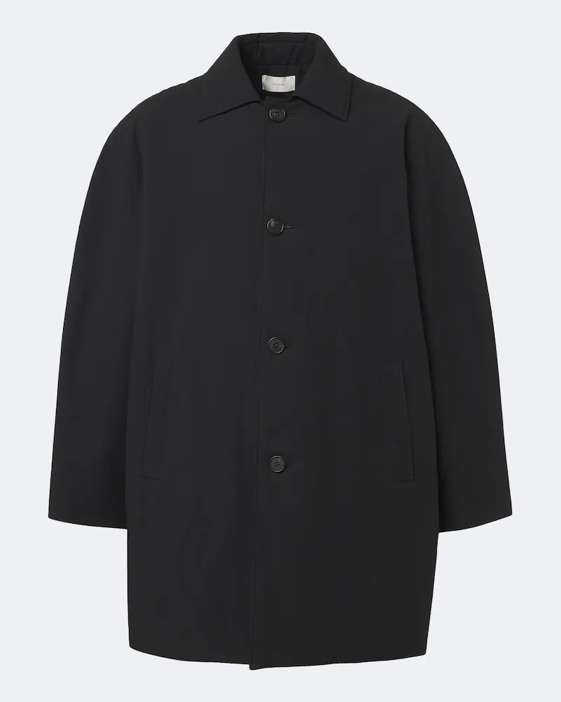 The Row Cappotto Verna in popeline di cotone Nero