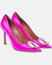 Amina Muaddi Pumps Camelia in raso Rosa