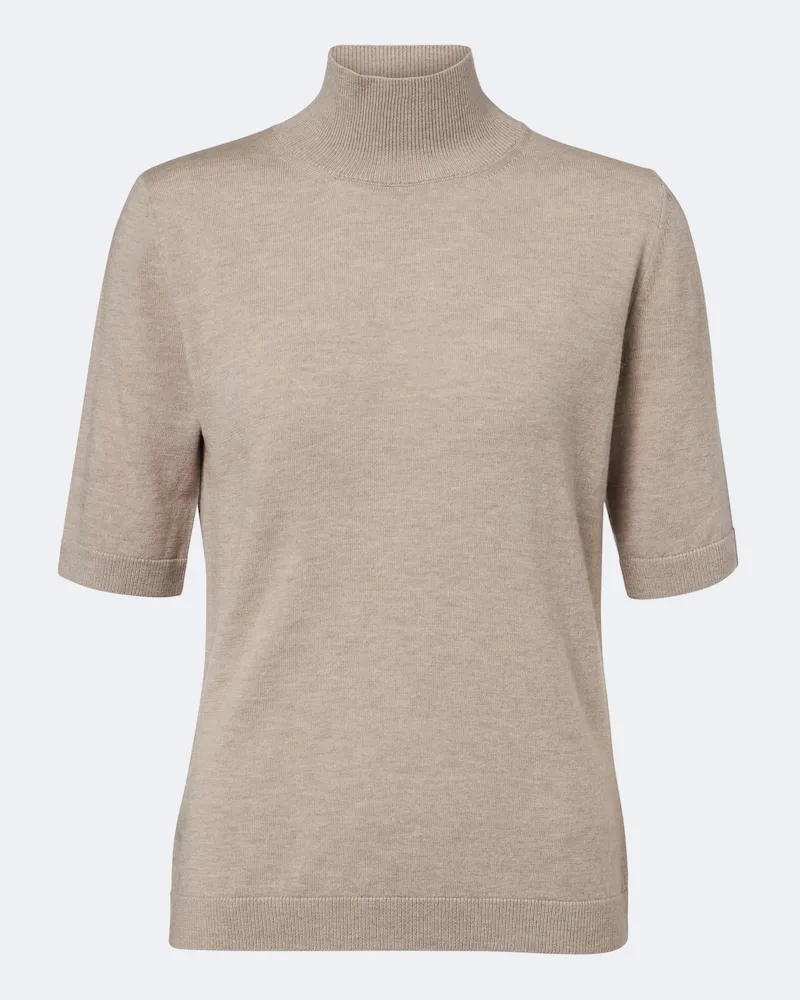 Max Mara Pullover a collo alto in lana Beige