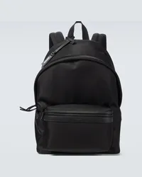 Saint Laurent Zaino City in nylon e pelle Nero