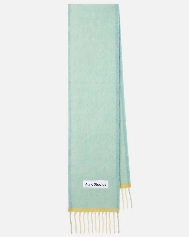 Acne Studios Sciarpa in misto alpaca, lana e mohair Verde