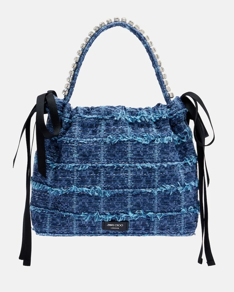 Jimmy Choo Borsa a mano Drawstring Mini Blu