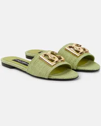 Dolce & Gabbana Sandali in rafia DG Verde