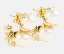 Orecchini Sphere bagnati in oro 18kt con perle