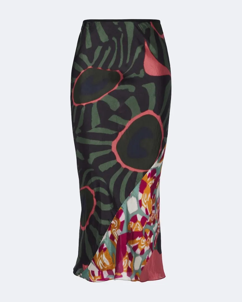 Dries van Noten Gonna midi con stampa Multicolore