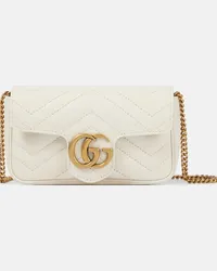 Gucci Borsa a tracolla GG Marmont Super Mini in pelle Bianco