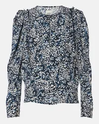 Isabel Marant Blusa Zarga in misto seta con stampa Multicolore