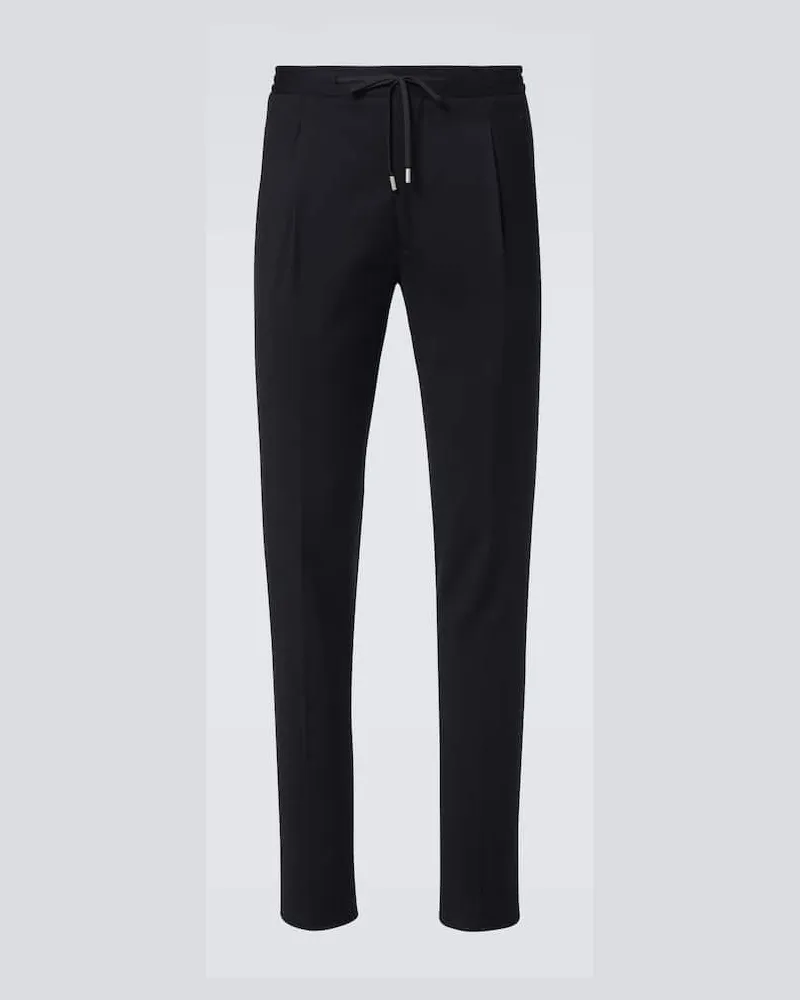 LARDINI Pantaloni slim in lana Nero