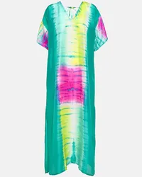 Anna Kosturova Caftano tie-dye in seta Multicolore